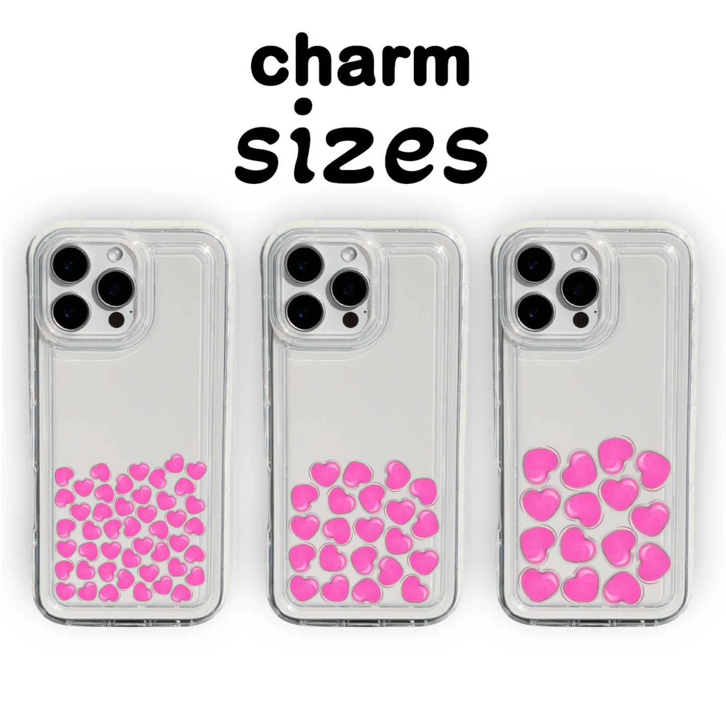 Pink Heart Charms