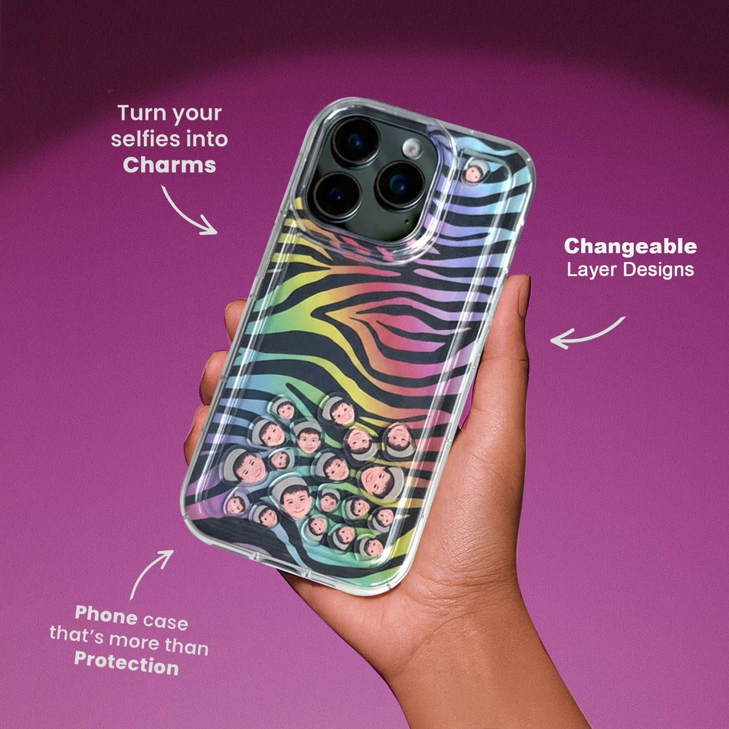 Shaker Case™ with 80s Zebra Case Design