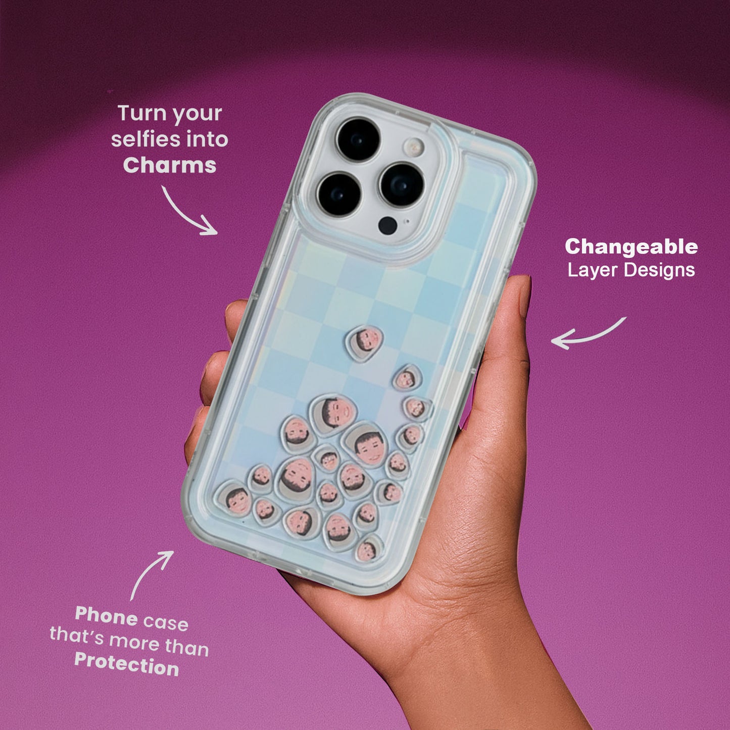 Shaker Case™ with Cotton Candy Grid Case Design