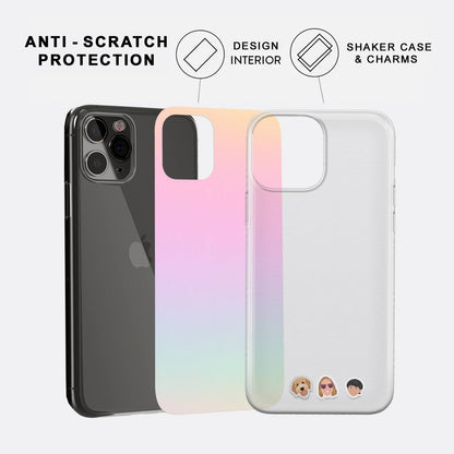 Shaker Case™ with Faded Rainbows Case Design