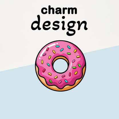 Pink Donut Charms