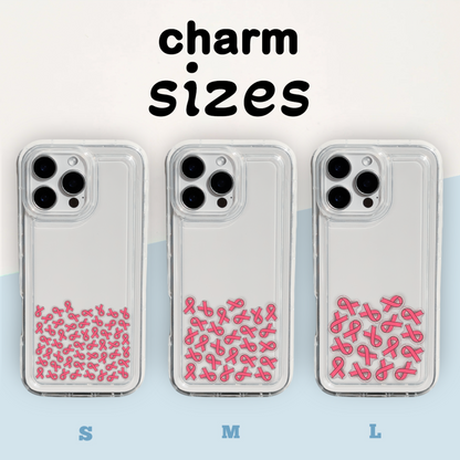 Pink ribbon Charms