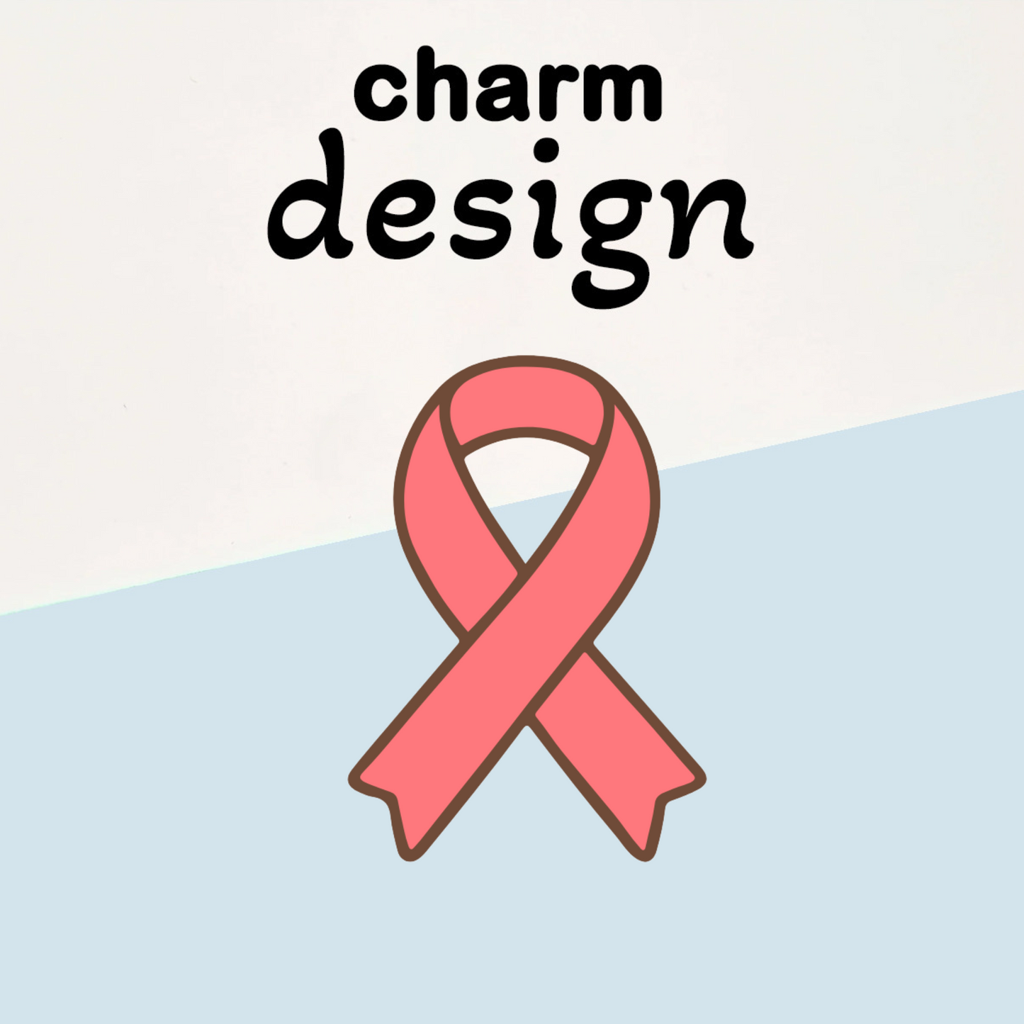 Pink ribbon Charms