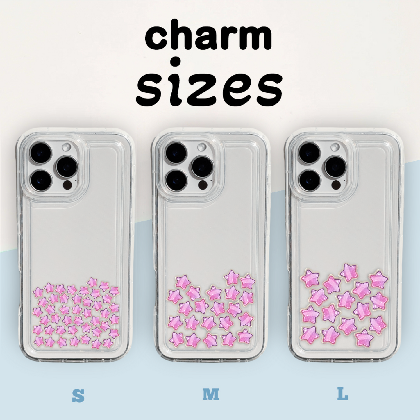 Pink Star Charms