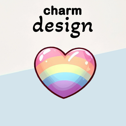 Rainbow Heart Charms